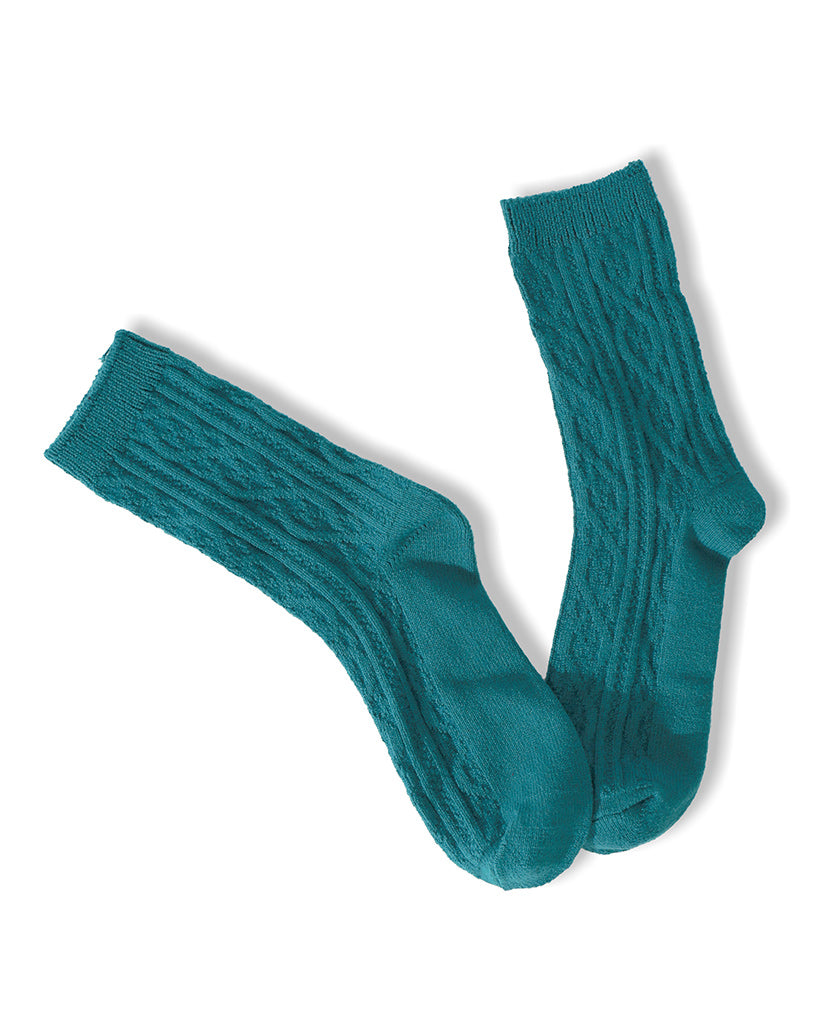 Cable Socks - Green - Piin | ShopPiin.com