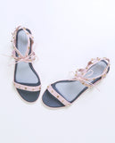 Studded Lace-Up Plastic Pink Sandals by Melissa X Jason Wu - Piin | www.ShopPiin.com