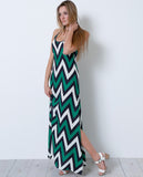 South Hampton Maxi Dress - Multi Chevron - Piin | www.ShopPiin.com