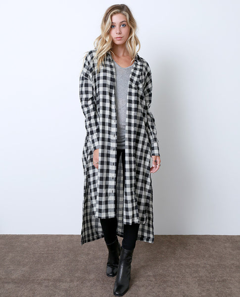 Checking Moment Plaid Shirt Dress - Piin | www.ShopPiin.com