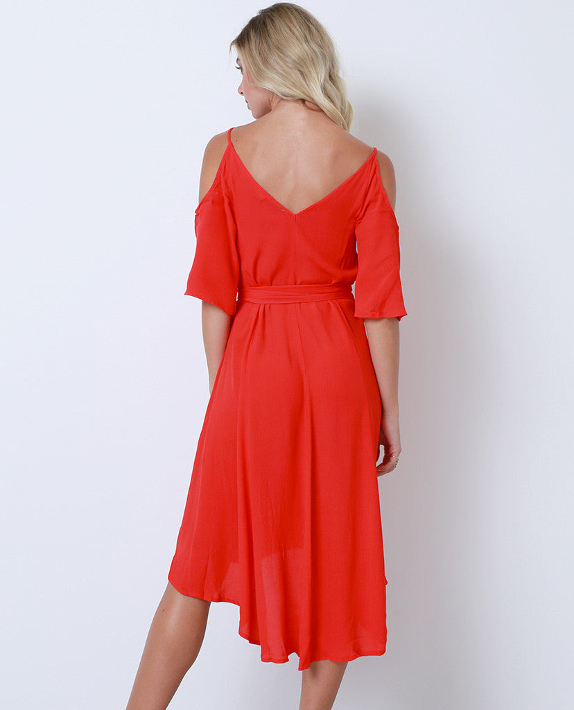 State Of Mind Wrap Dress - Red - Piin | www.ShopPiin.com