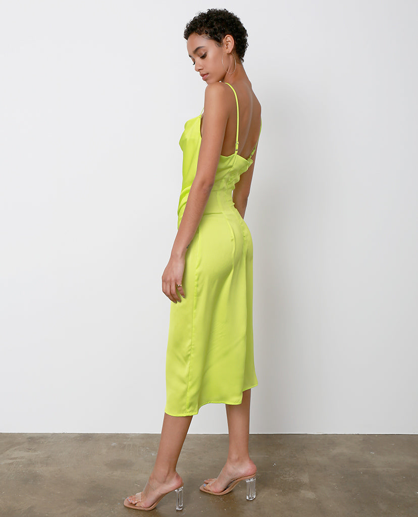 Amore Mio Slip Dress - Lime L Amore Mio Slip Dress - Lime L