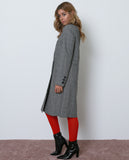 Introducing Plaid Long Coat - Black/White - Piin | ShopPiin.com