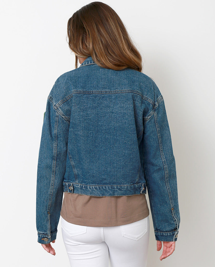 Happy Game Denim Jacket - Blue - Piin | www.ShopPiin.com