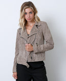 Suede With Love Moto Jacket - Beige - Piin | www.ShopPiin.com