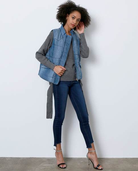 Back In Mind Denim Vest - Blue - Piin | ShopPiin.com