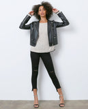 Taking Over Faux Leather Moto Jacket - Black - Piin | www.ShopPiin.com