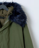 Toasty and Cute Anorak Coat - Olive/Royal - Piin | www.ShopPiin.com