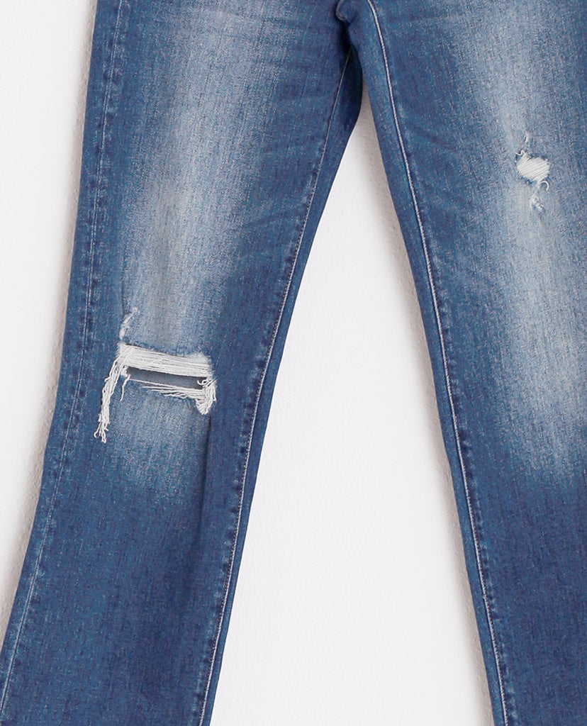 Carine Straight Jeans - Blue Denim