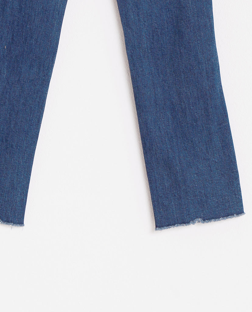 Carine Straight Jeans - Blue Denim