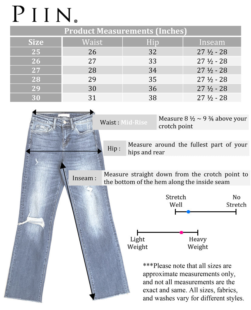 Carine Straight Jeans - Blue Denim