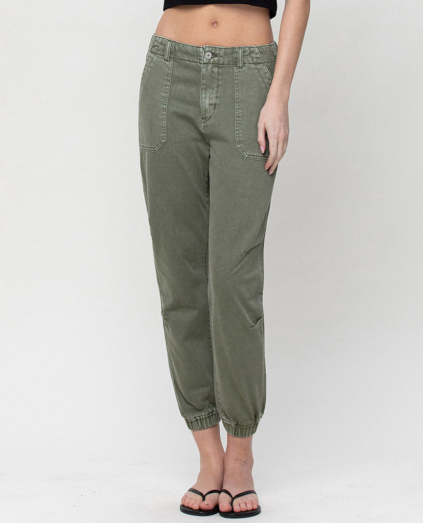 Ready For Denim Joggers - Olive Denim – Piin