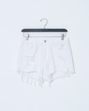 Spent Time White Denim Shorts - White Distressed - Piin | ShopPiin.com