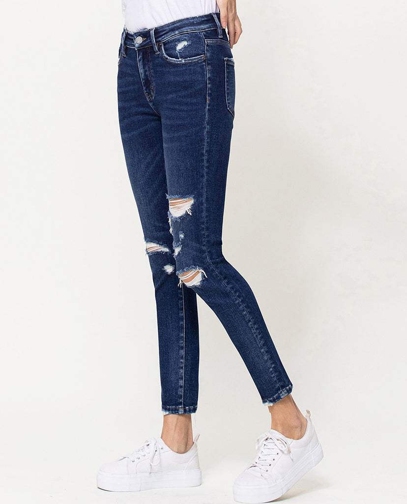 Strolling Skinny Jeans - Dark Blue Denim