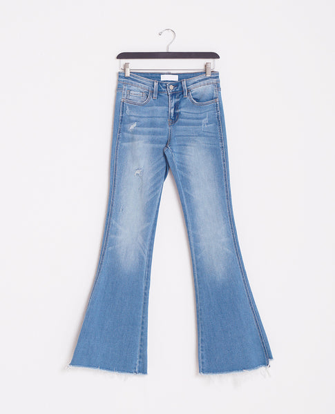 Old School Flare Jeans - Blue Denim