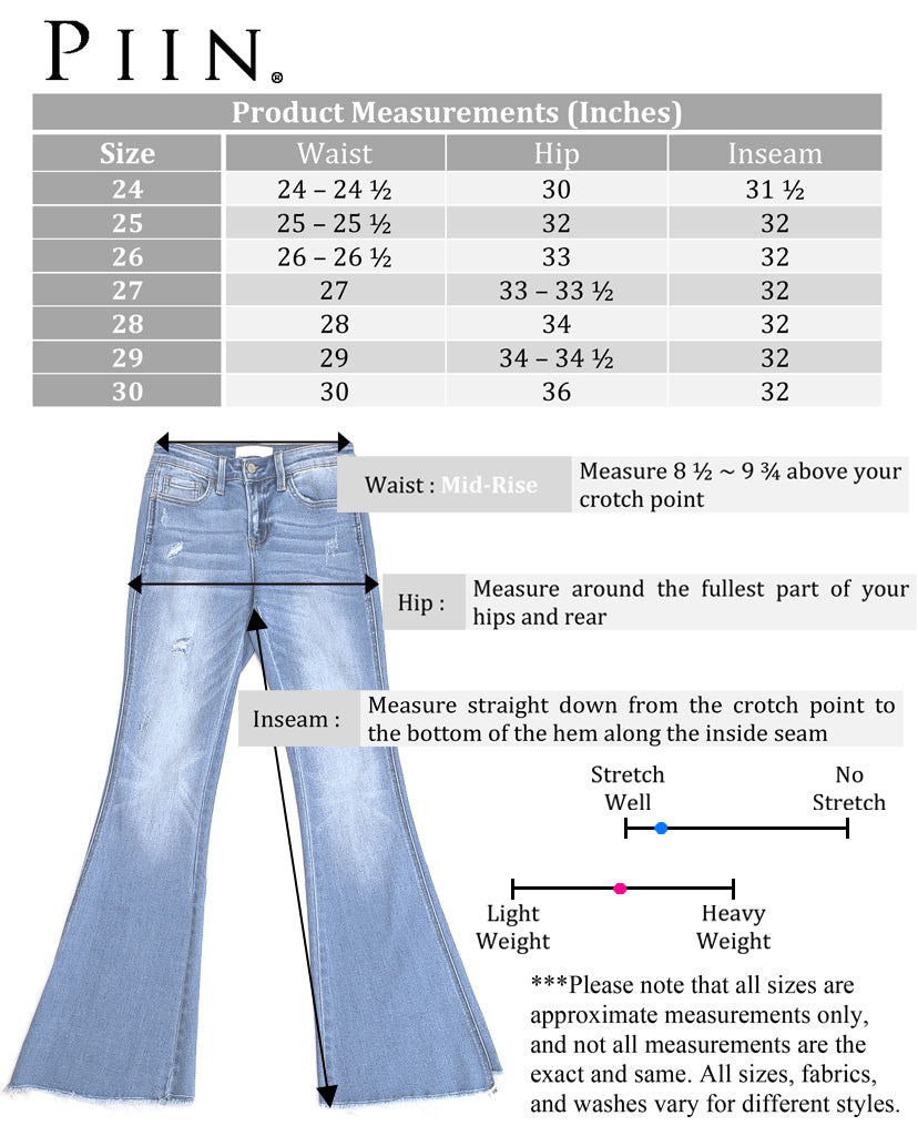 Old School Flare Jeans - Blue Denim – Piin