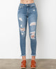 All Over Again Skinny Jeans - Denim Blue - Piin | ShopPiin.com