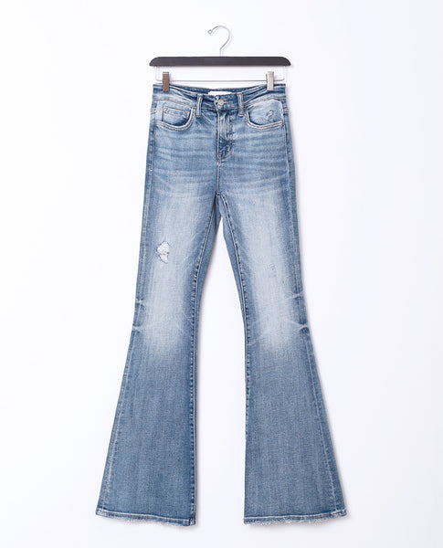 Golden Day Flare Jeans - Blue