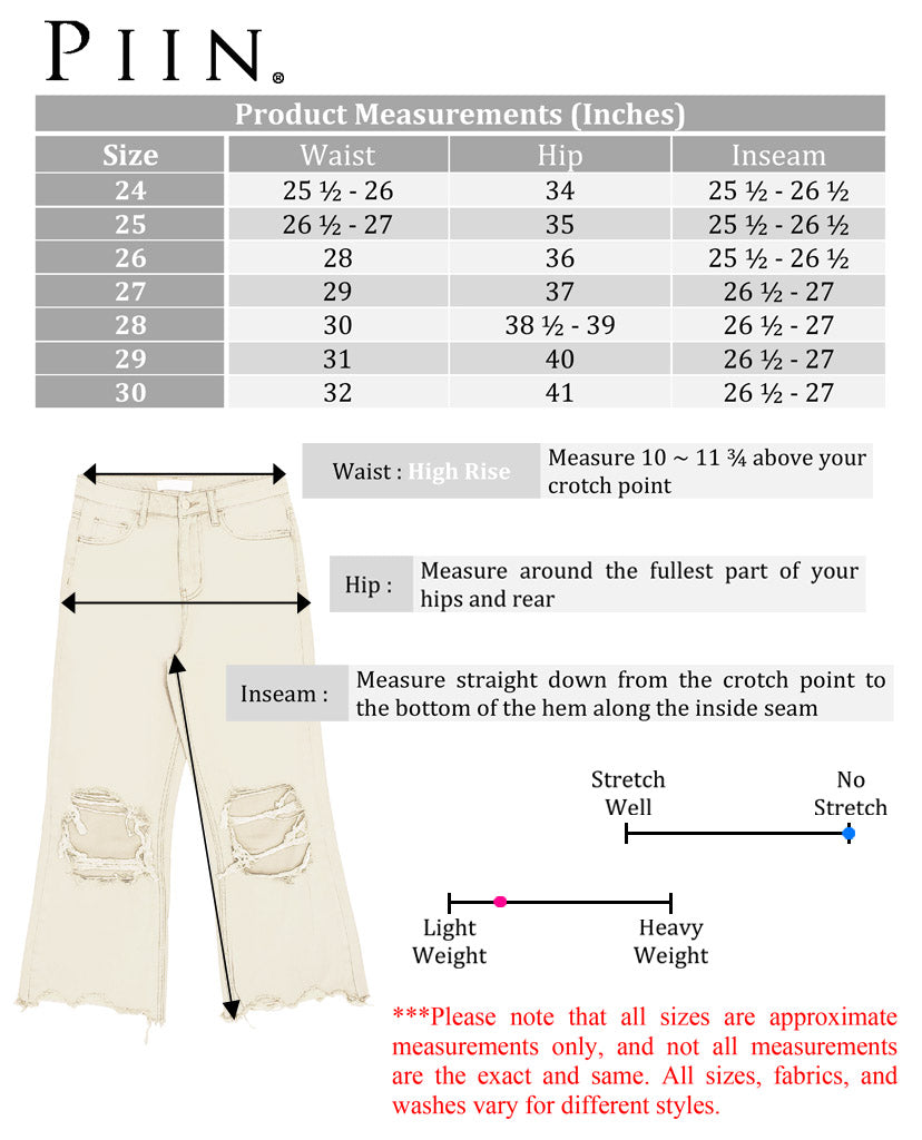 Music Festival Flare Jeans - Cream