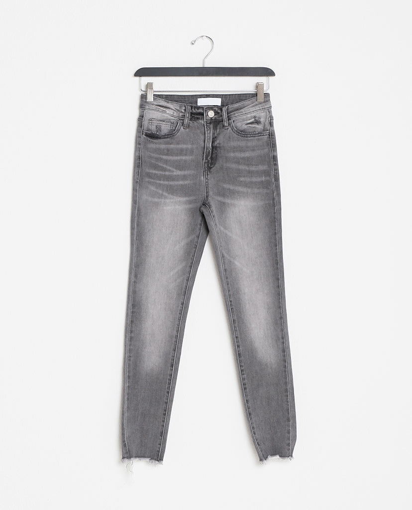 Gemma Gray Denim Skinny Jeans - Grey