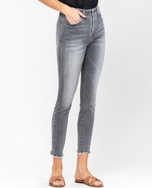 Gemma Gray Denim Skinny Jeans - Grey