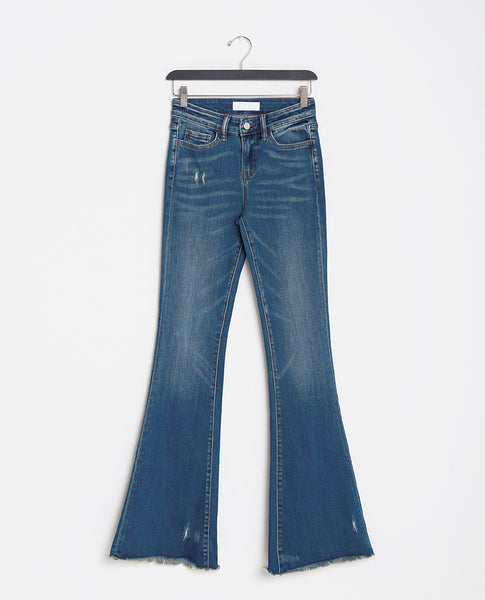 Luna Flare Jeans - Blue Wide