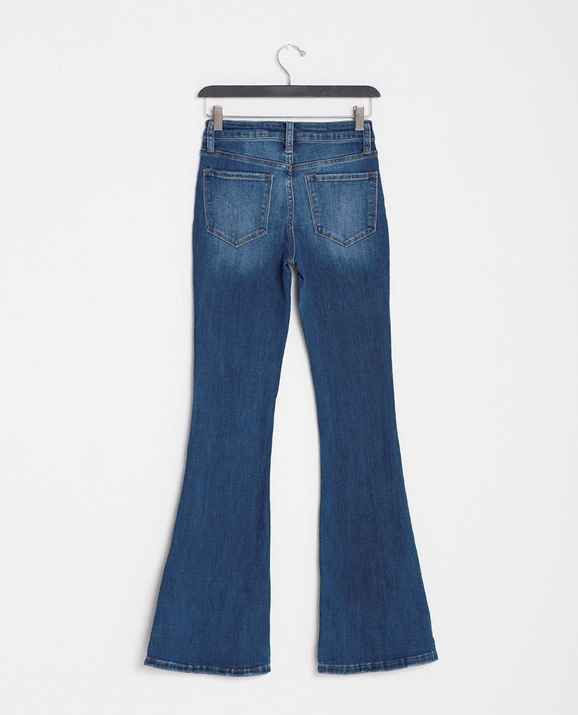 Dahlia Flare Jeans - Blue Wide