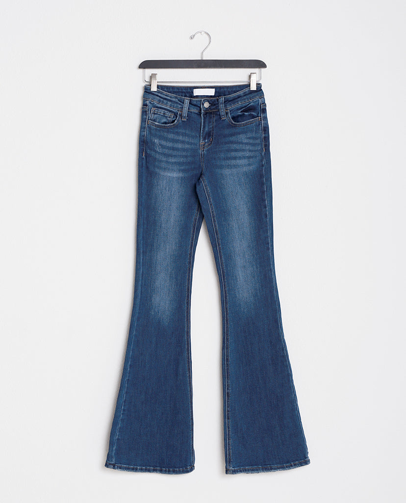 Dahlia Flare Jeans - Blue Wide