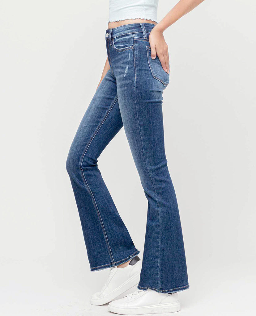 Dahlia Flare Jeans - Blue Wide