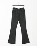 Showcase Coated Black Flare Jeans