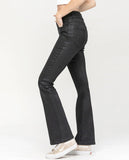 Showcase Coated Black Flare Jeans