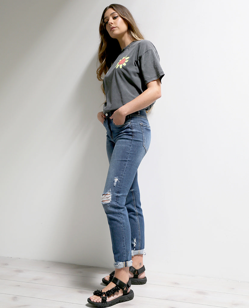 Zoe Boyfriend Jeans - Blue