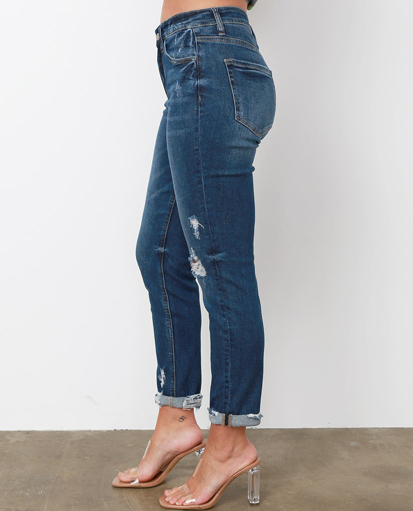 Zoe Boyfriend Jeans - Blue