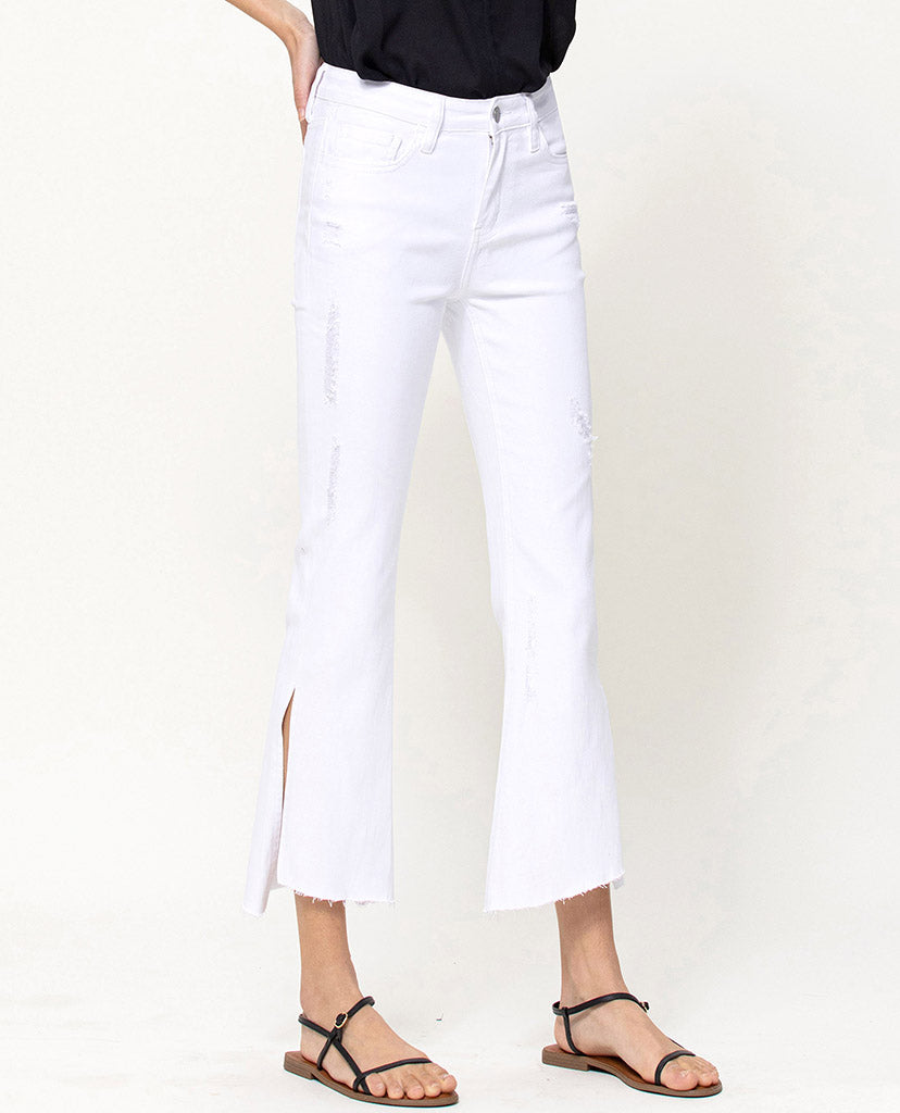 Hello Weekend White Denim Flare Jeans