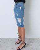 Blue Break Denim Skirt - Piin | www.ShopPiin.com