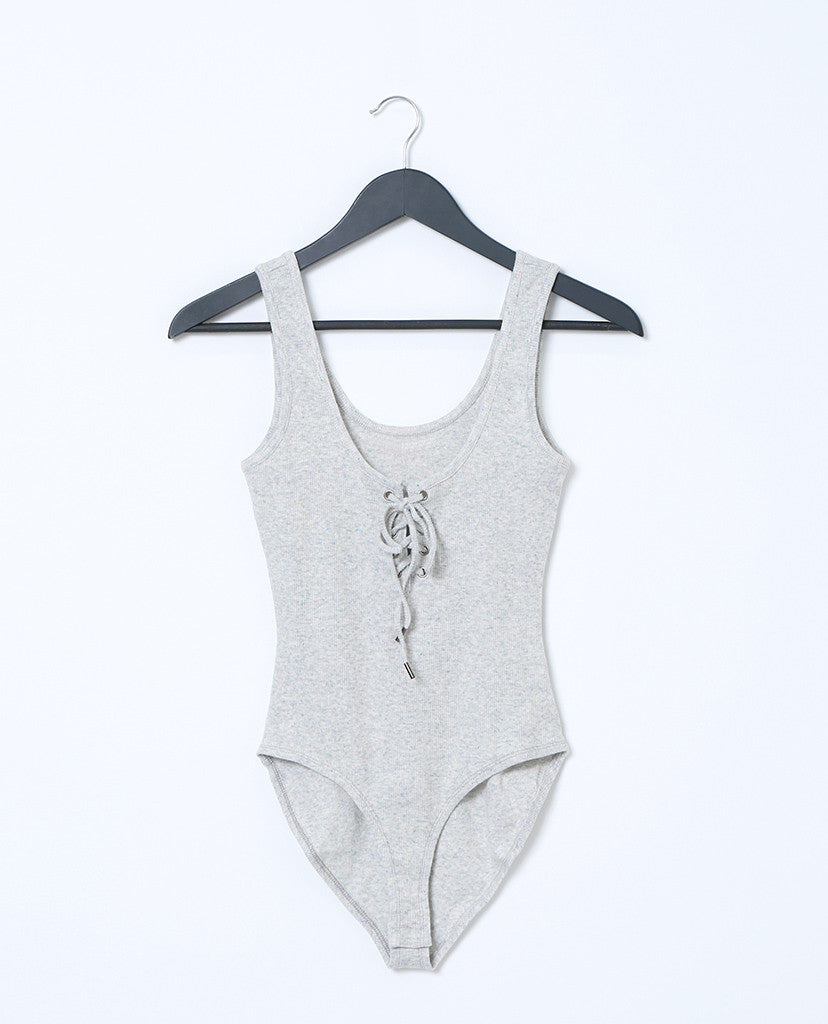 Taking Over Jersey Tank Bodysuit - Gray - Piin | www.ShopPiin.com