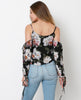 Because I Said So Off Shoulder Top - Black/Floral - Piin | ShopPiin.com