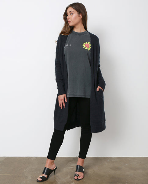 Warm Up Sweater Dropped Shoulder Cardigan - Navy - Piin | www.ShopPiin.com