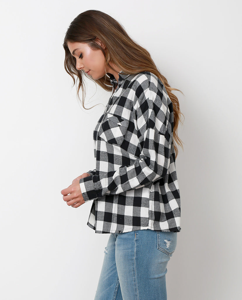 Tartan World Plaid Shirt - White/Black - Piin | www.ShopPiin.com