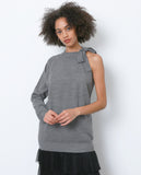 High Impact Off-shoulder Sweater - Gray - Piin | ShopPiin.com