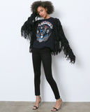 Nothing But Trouble Sweater Cardigan - Black Fringe - Piin | www.ShopPiin.com