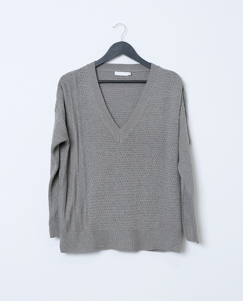 Always and Forever Sweater Top - Gray - Piin | www.ShopPiin.com