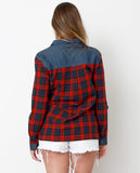 Sign Me Up Plaid Shirt - Red/Navy - Piin | www.ShopPiin.com