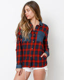 Sign Me Up Plaid Shirt - Red/Navy - Piin | www.ShopPiin.com