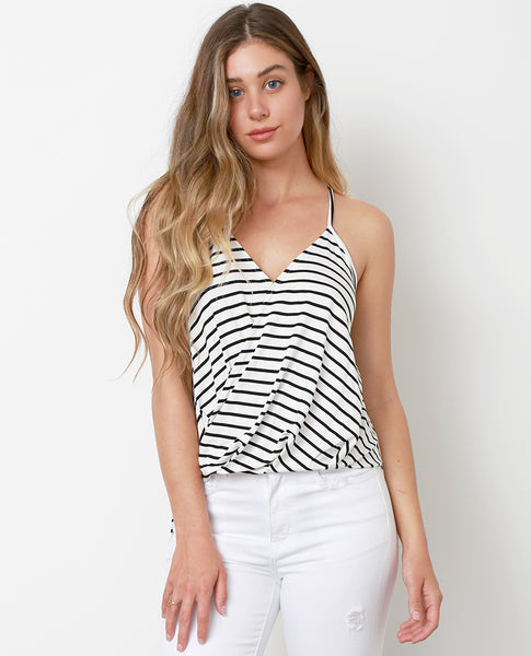 Hampton's Stripe Top - White/Black - Piin | www.ShopPiin.com