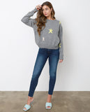 Lucky Star Sweater Top - Heather Gray - Piin | ShopPiin.com