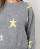 Lucky Star Sweater Top - Heather Gray - Piin | ShopPiin.com