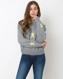 Lucky Star Sweater Top - Heather Gray - Piin | ShopPiin.com